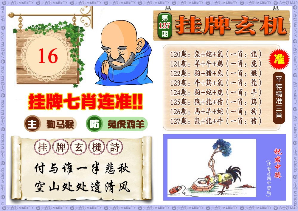 六合彩127期挂牌玄机(新图)