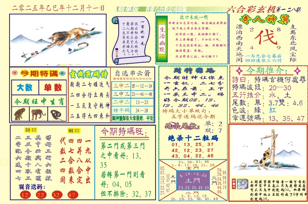 六合彩128期118六合玄机(新图)