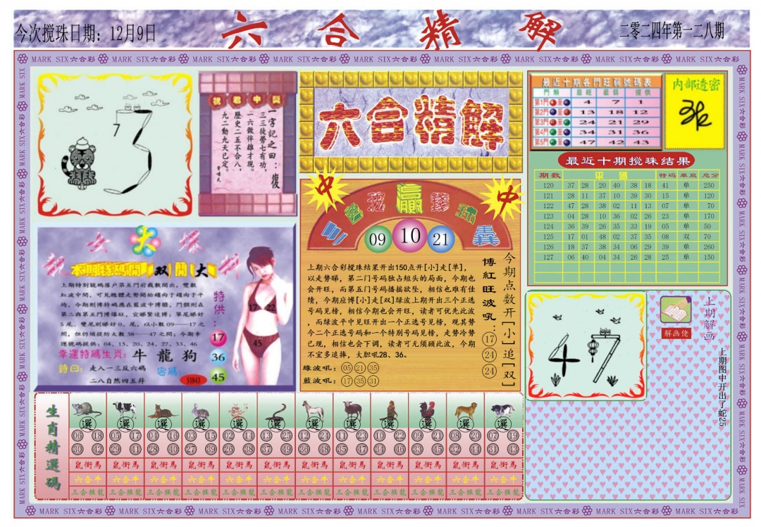 六合彩128期六合精解A