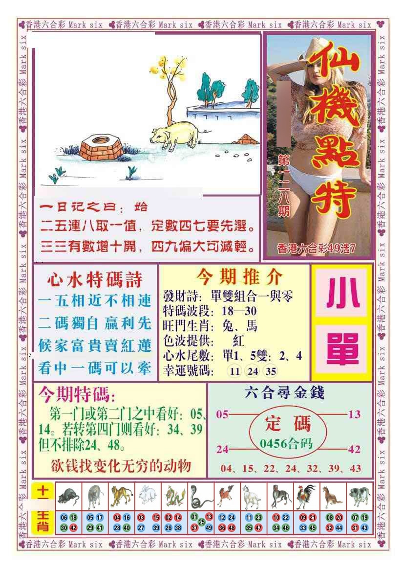 六合彩128期仙机点特（新图）