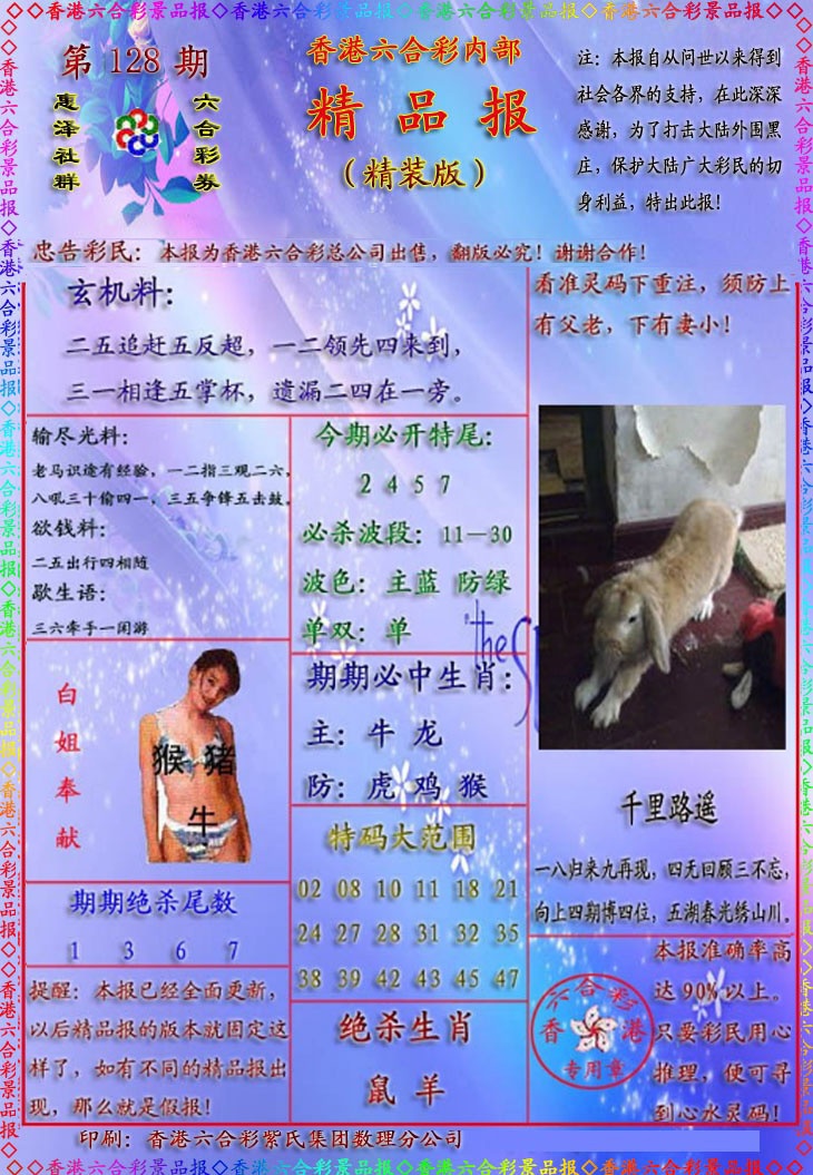 六合彩128期精品报