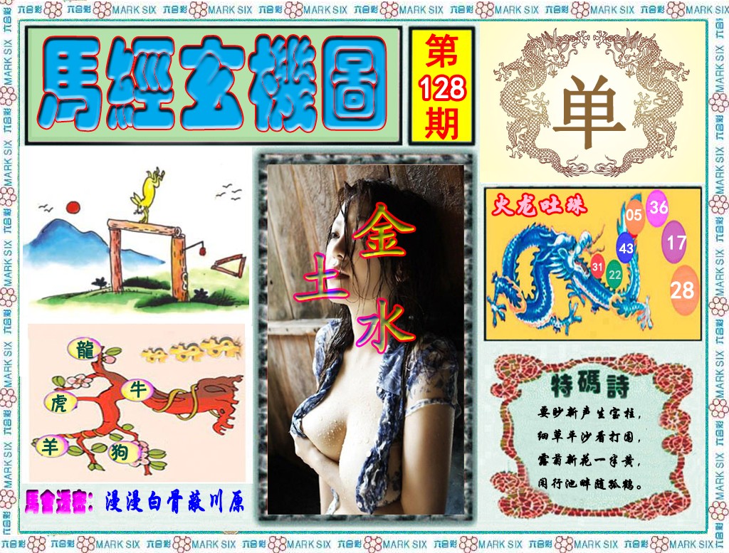 六合彩128期马经玄机图（荐）