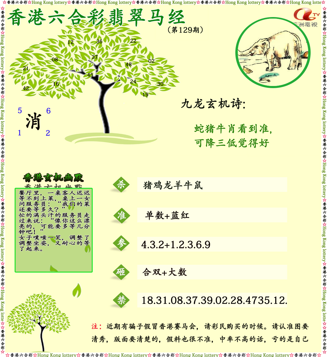 六合彩129期翡翠马经