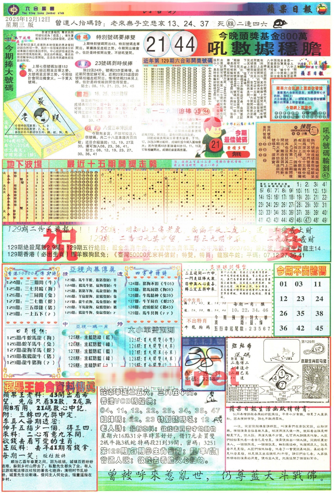 六合彩129期苹果日报