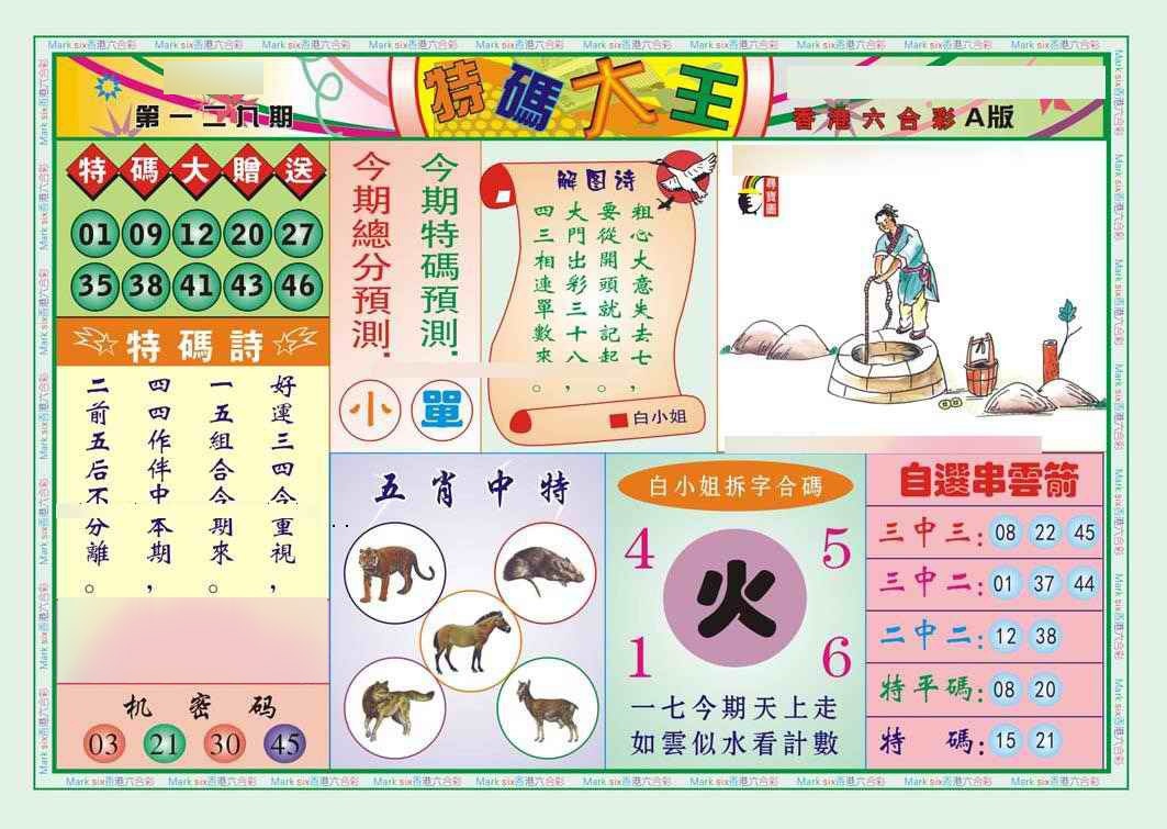 六合彩129期特码大王A（新图）