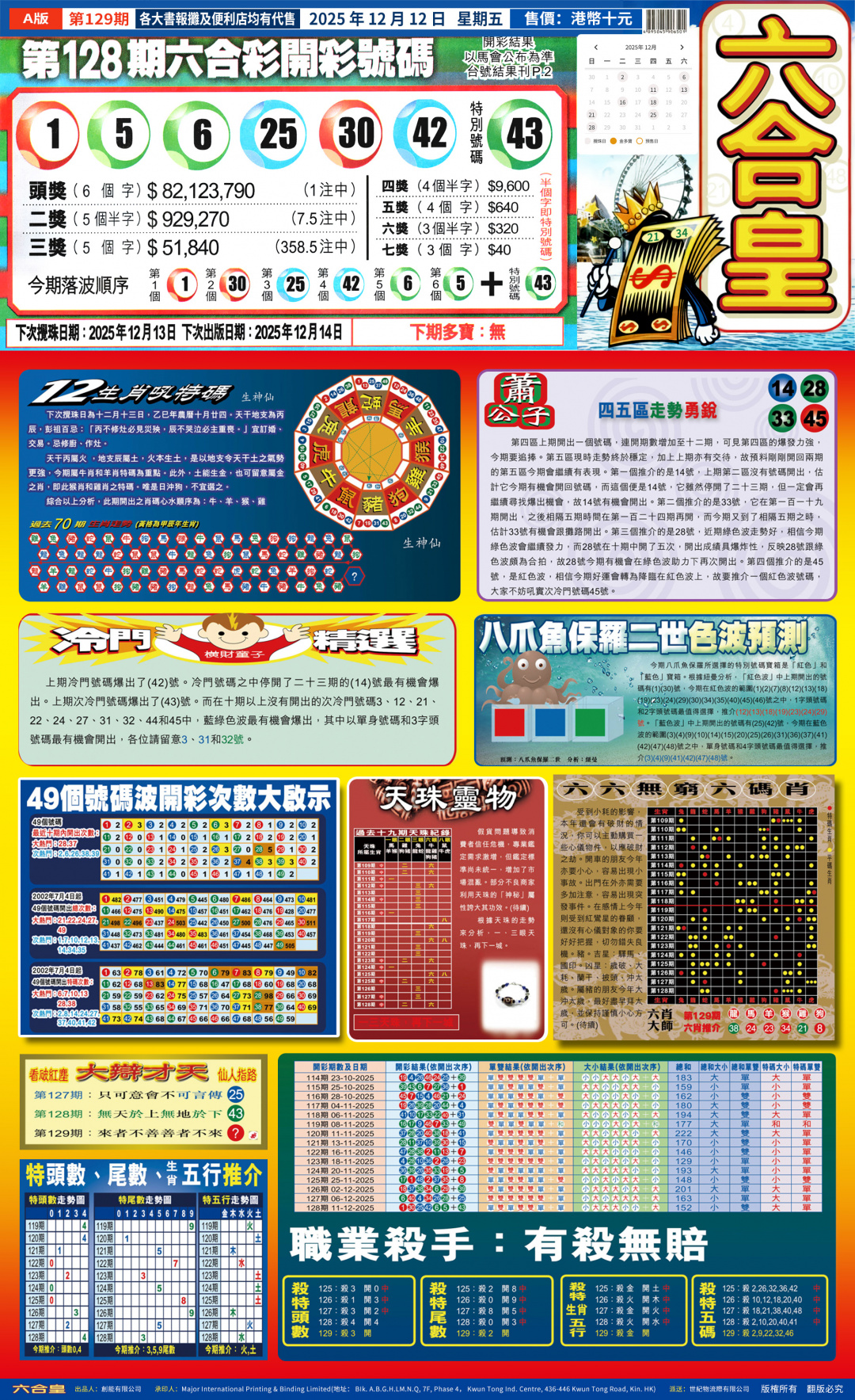 六合彩129期六合皇(港版)A