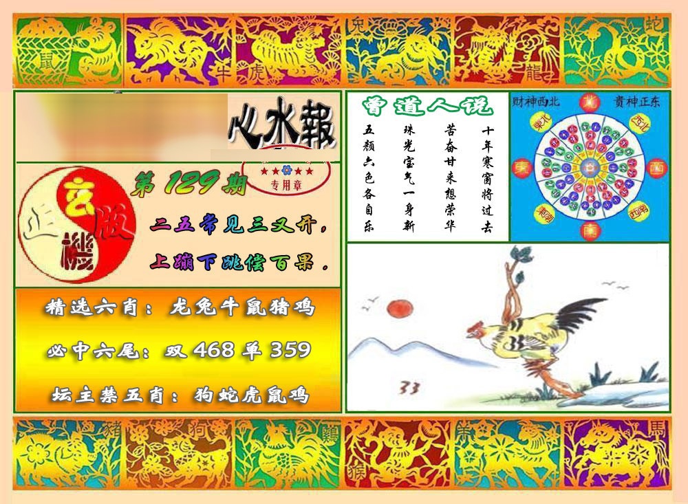 六合彩129期马经心水报