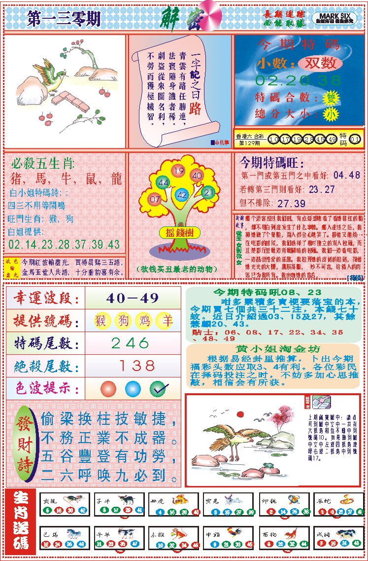 六合彩130期118解密(新图)