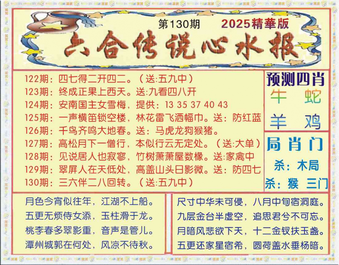 六合彩130期六合传说(玄机版)