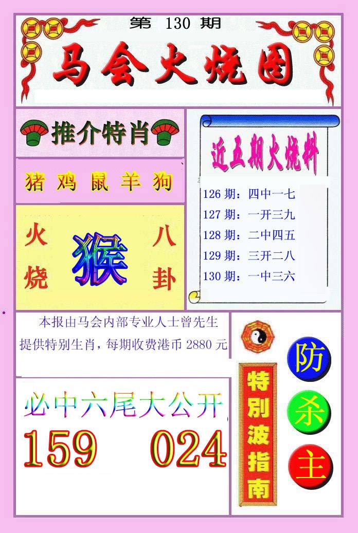 六合彩130期火烧图