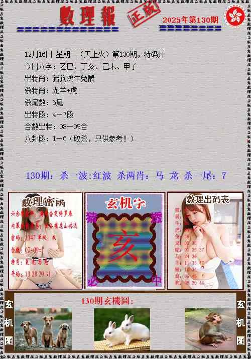 六合彩130期数理报