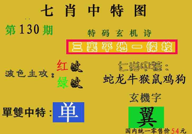 六合彩130期七肖中特(新图)
