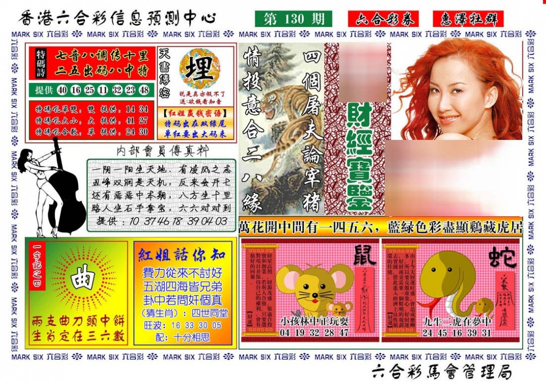 六合彩130期红姐财经宝鉴