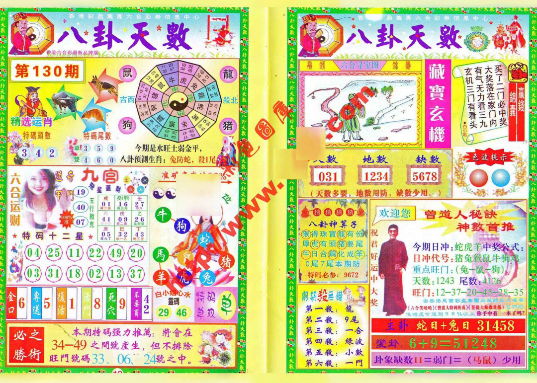 六合彩130期八卦天数