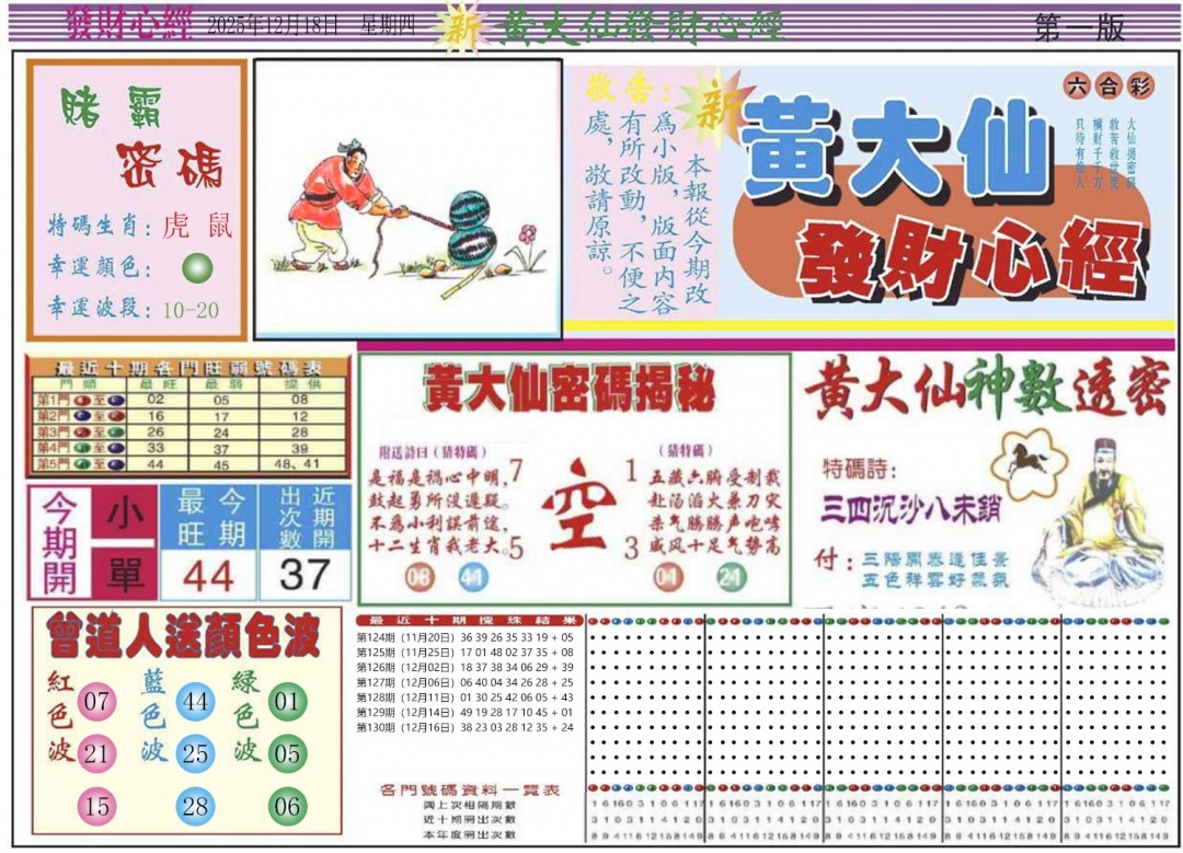 六合彩131期发财心经A