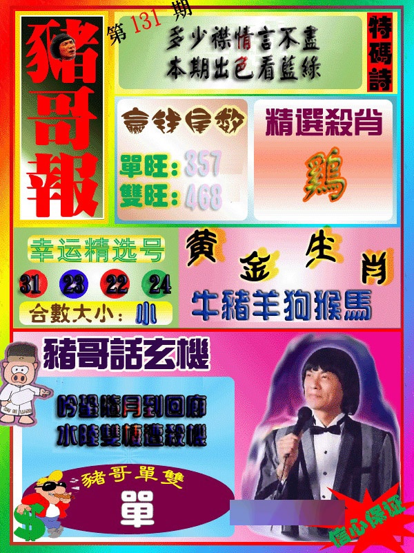 六合彩131期猪哥报