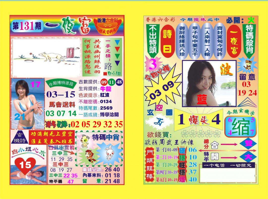 六合彩131期一夜富