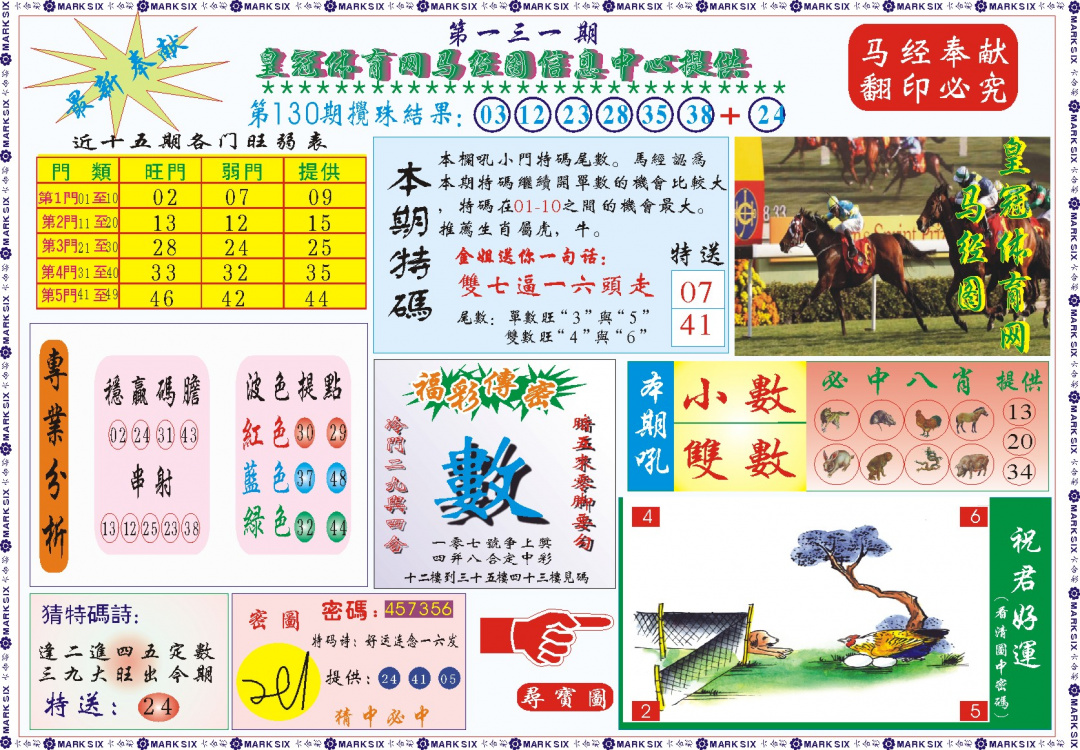 六合彩131期皇冠体育网马经图记录