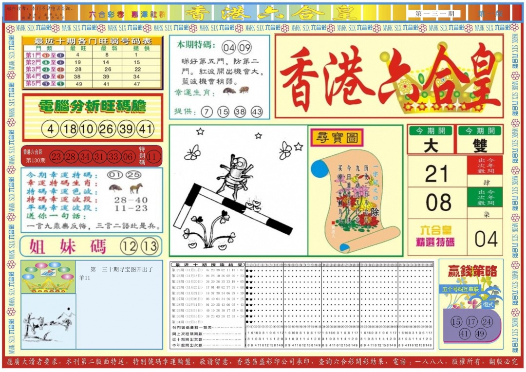 六合彩132期香港六合皇A