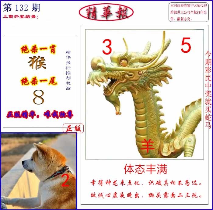 六合彩132期新精华报报