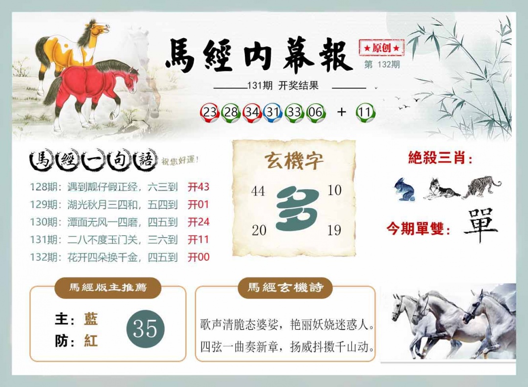 六合彩132期马经内幕报