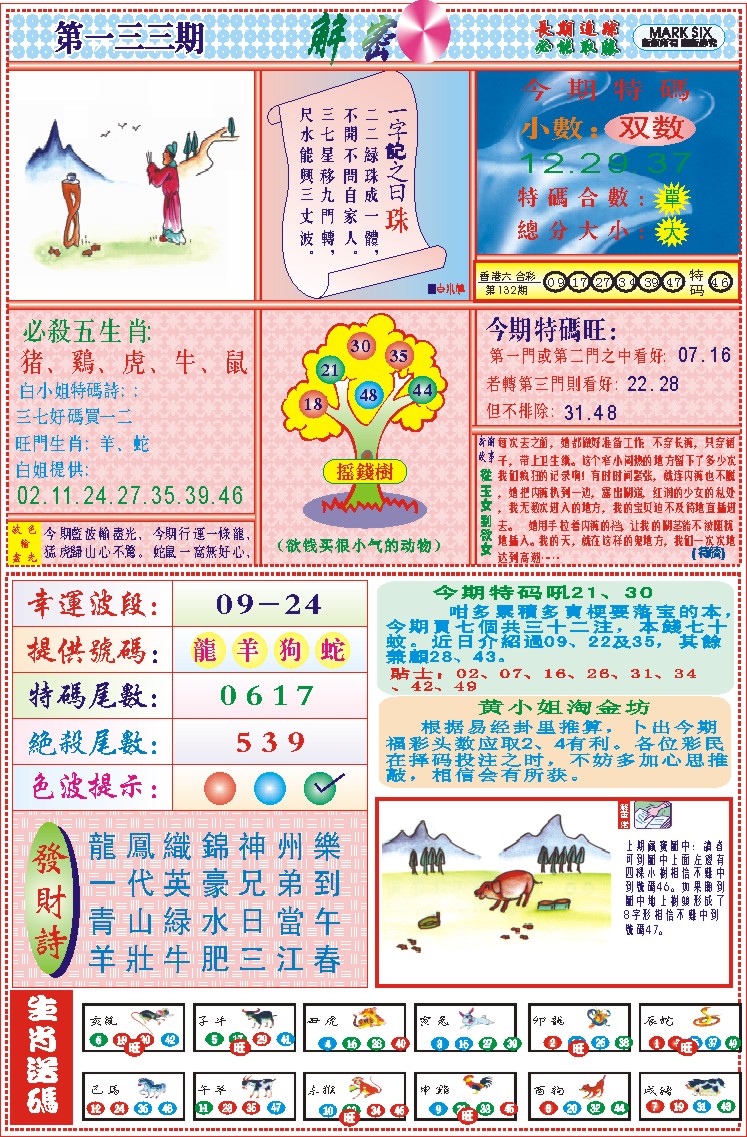 六合彩133期118解密(新图)