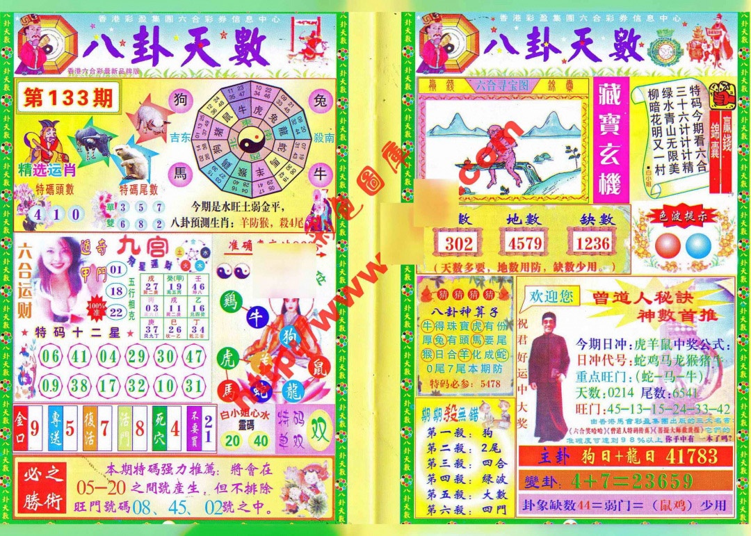 六合彩133期八卦天数