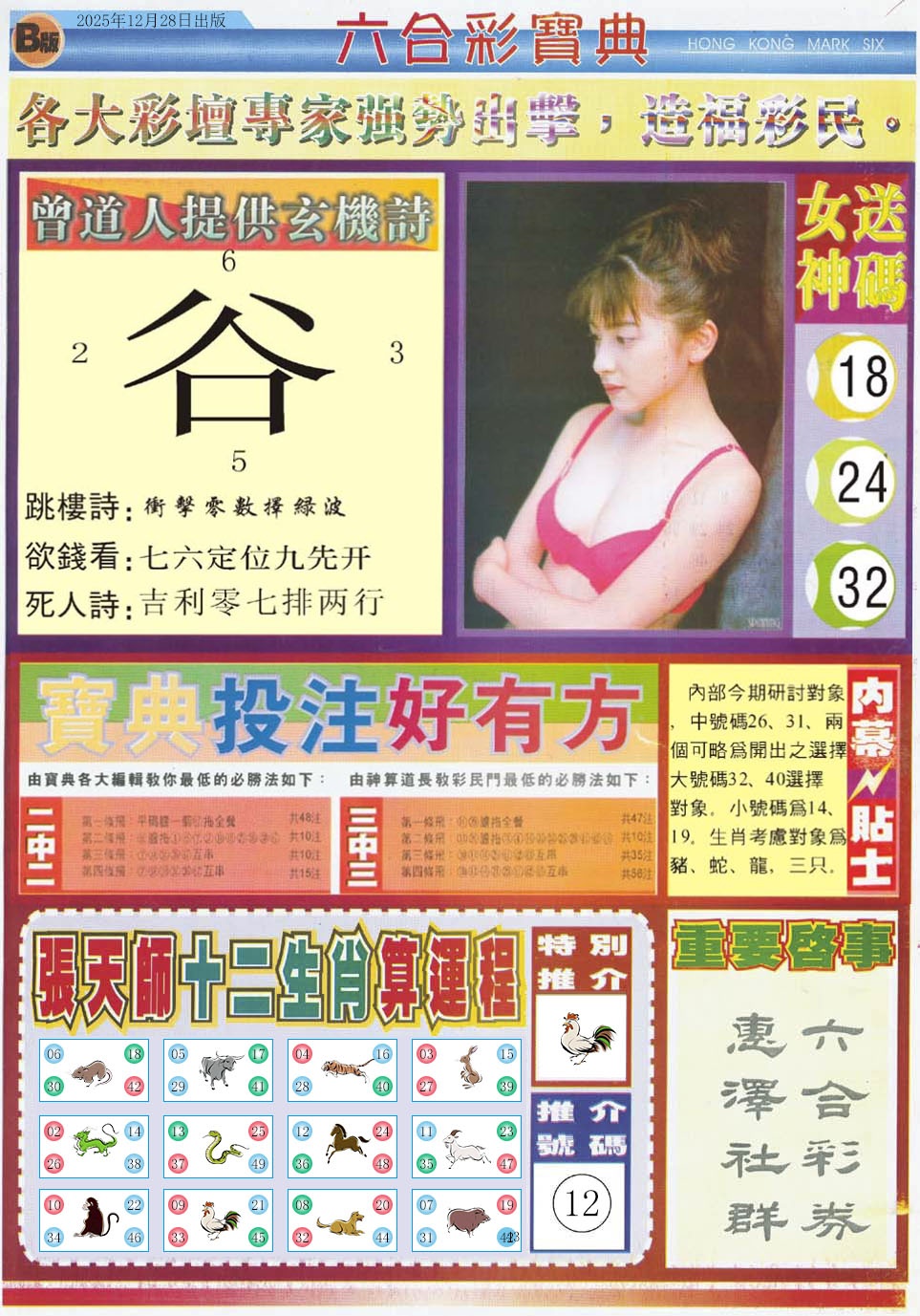 六合彩134期六合宝典B