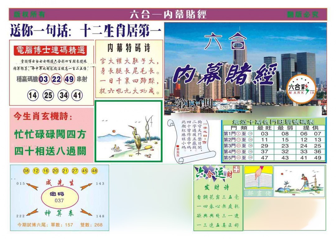 六合彩134期内幕赌经