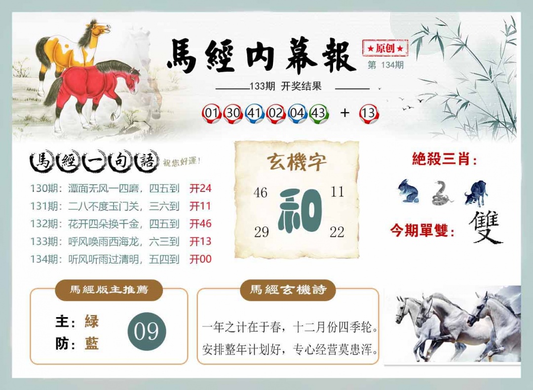 六合彩134期马经内幕报