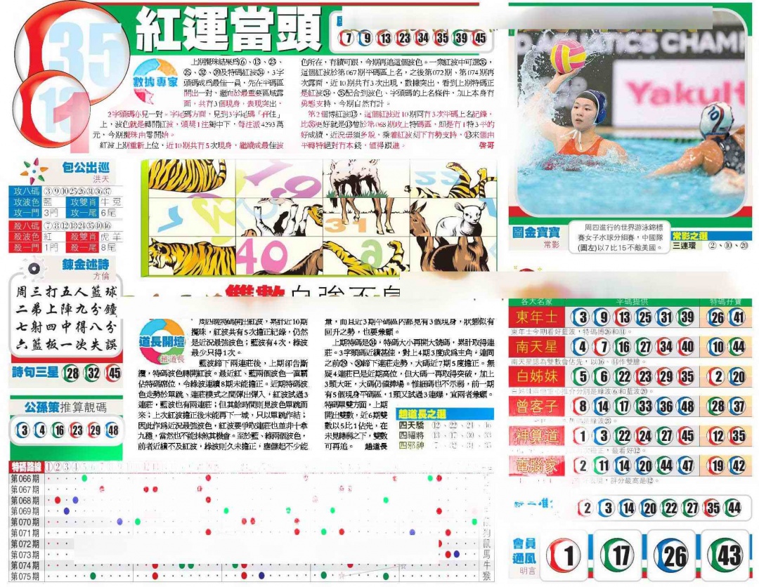 六合彩076期香港商报B
