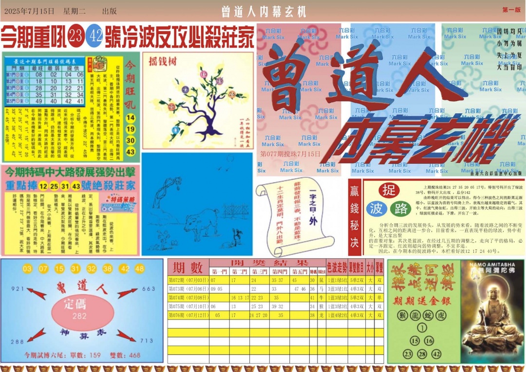 六合彩077期曾道人内幕A