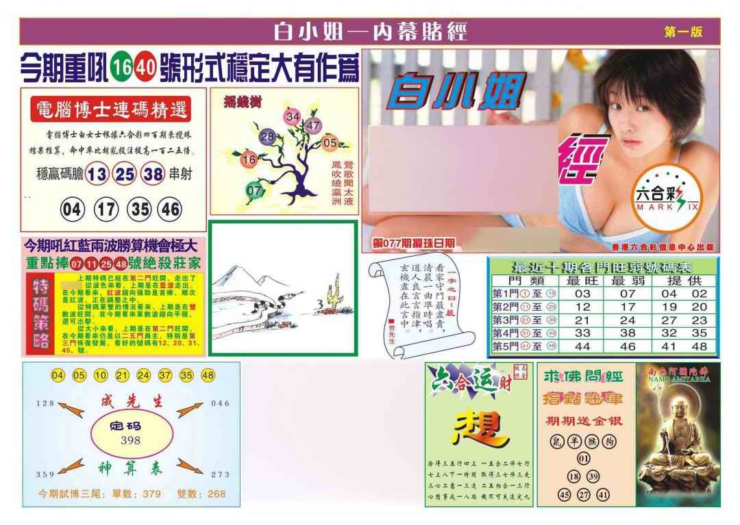 六合彩077期香港内幕赌经(新图)