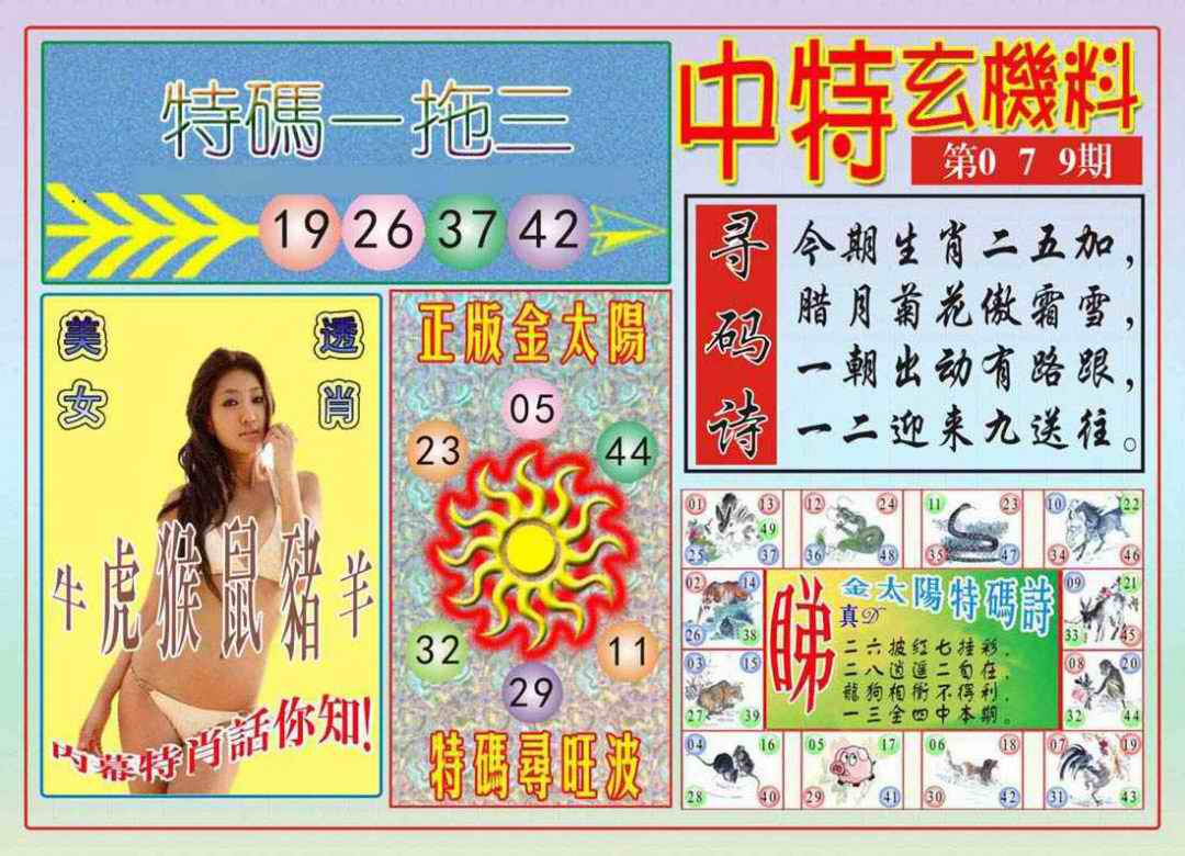 六合彩079期中特玄机料