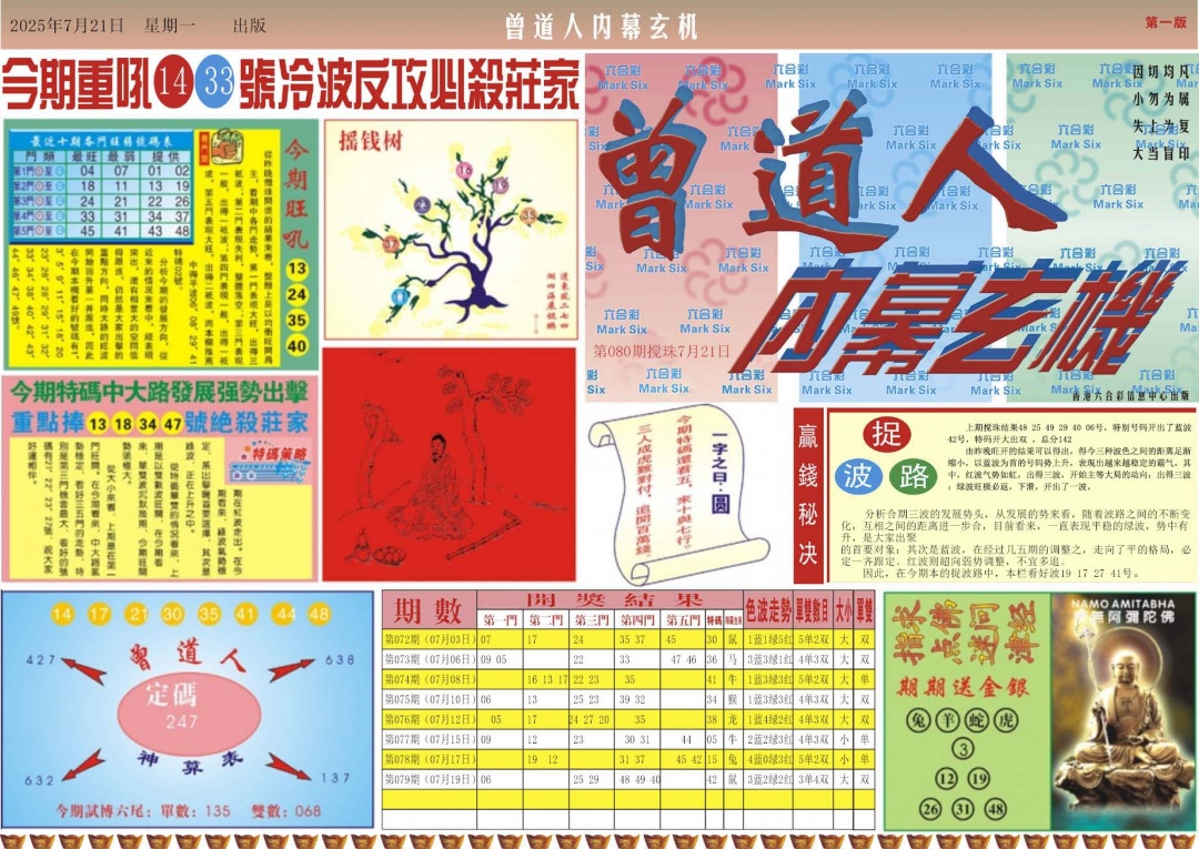 六合彩080期曾道人内幕A