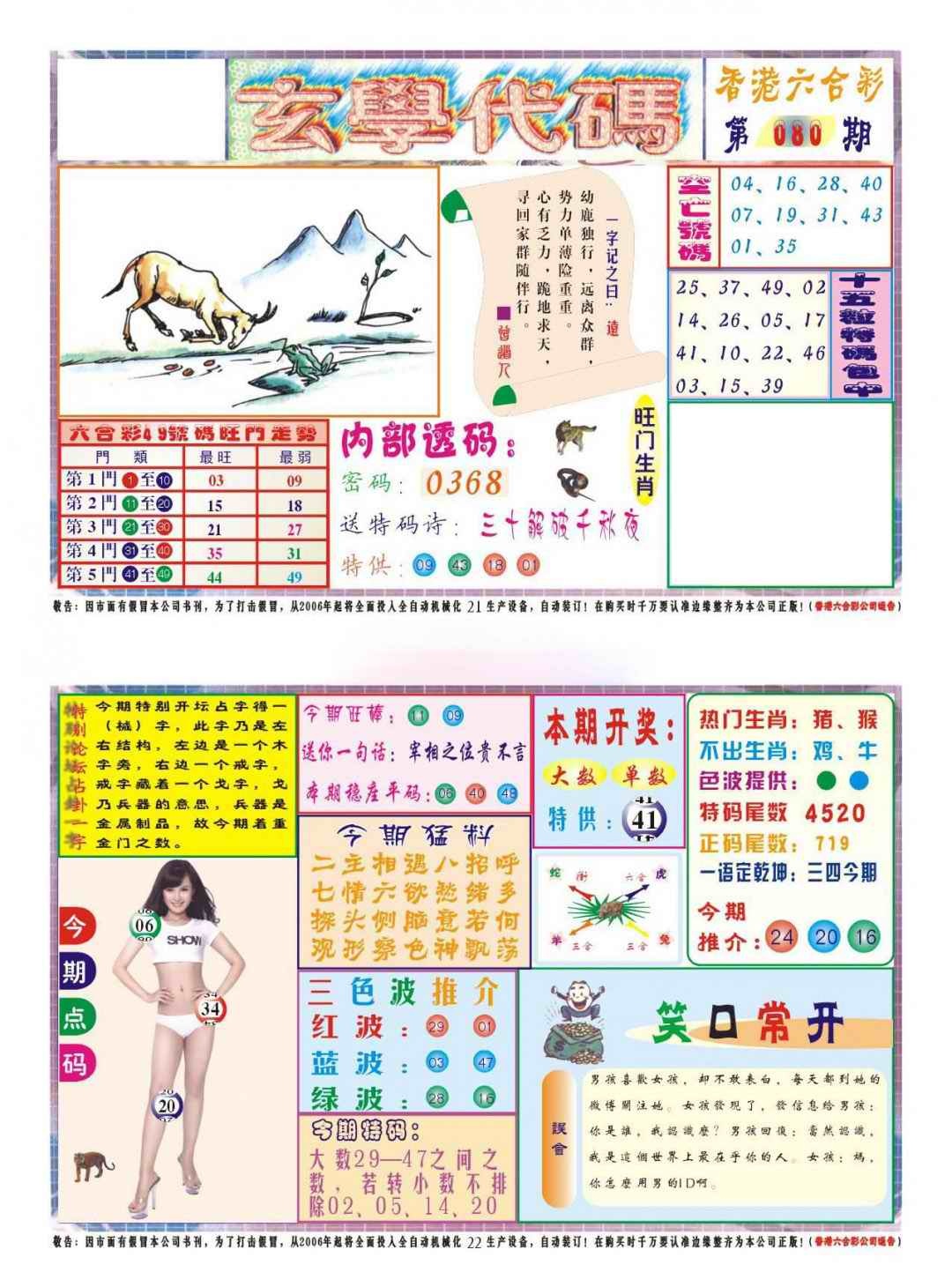 六合彩080期玄学代码