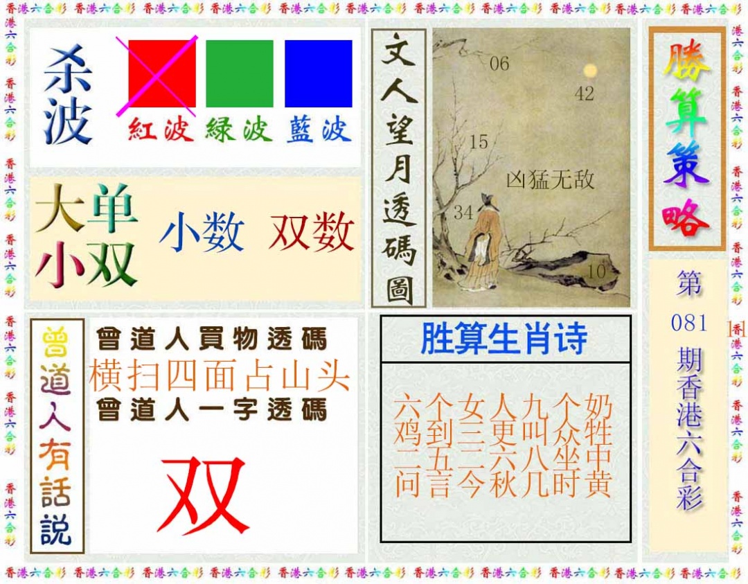 六合彩081期胜算策略(彩)