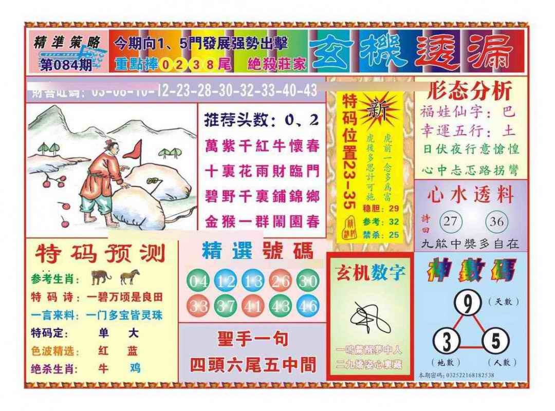 六合彩084期玄机透漏（新图）