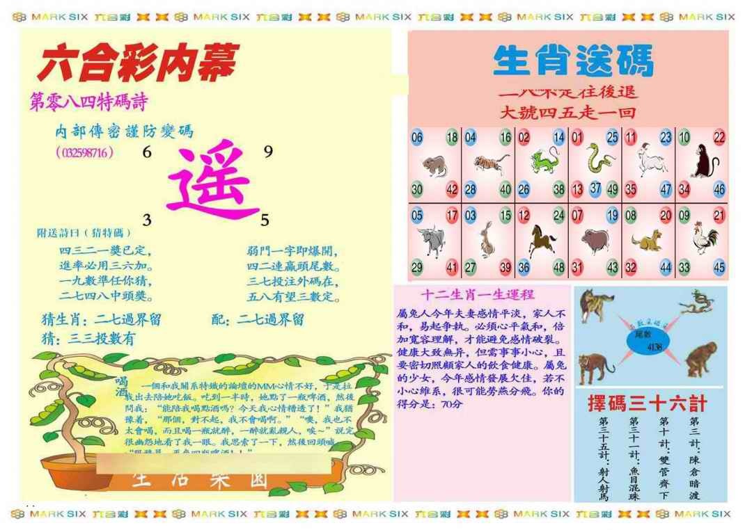 六合彩084期马经内幕B(新图推荐)