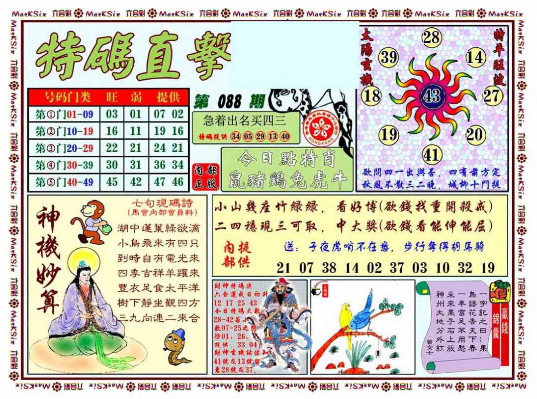 六合彩088期特马直击
