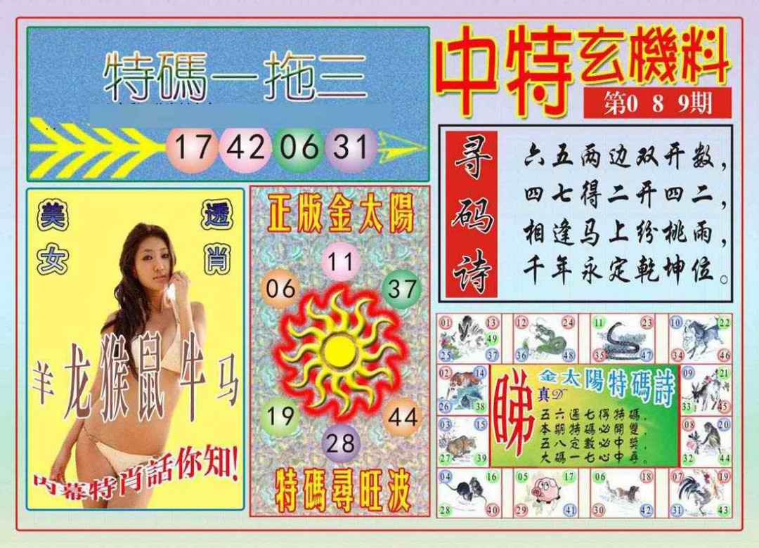 六合彩089期中特玄机料
