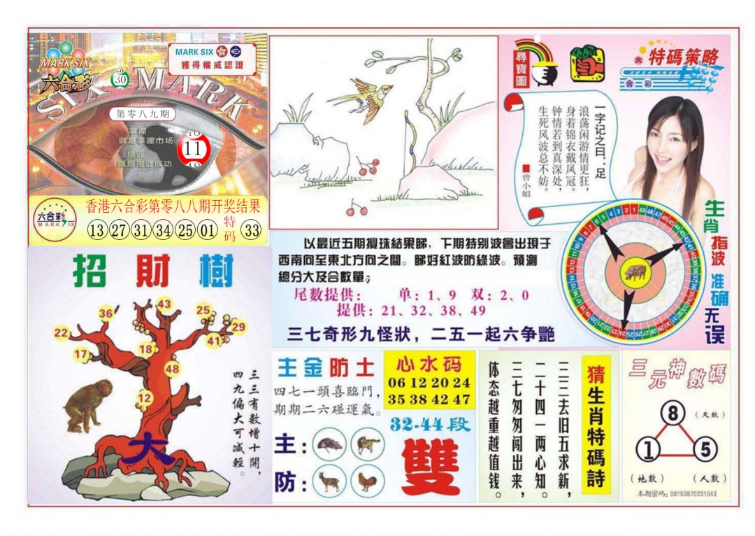 六合彩089期天眼神算