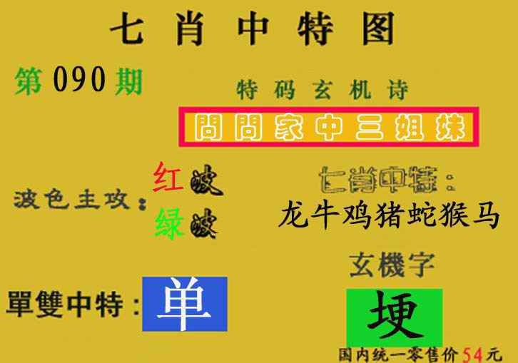 六合彩090期七肖中特(新图)