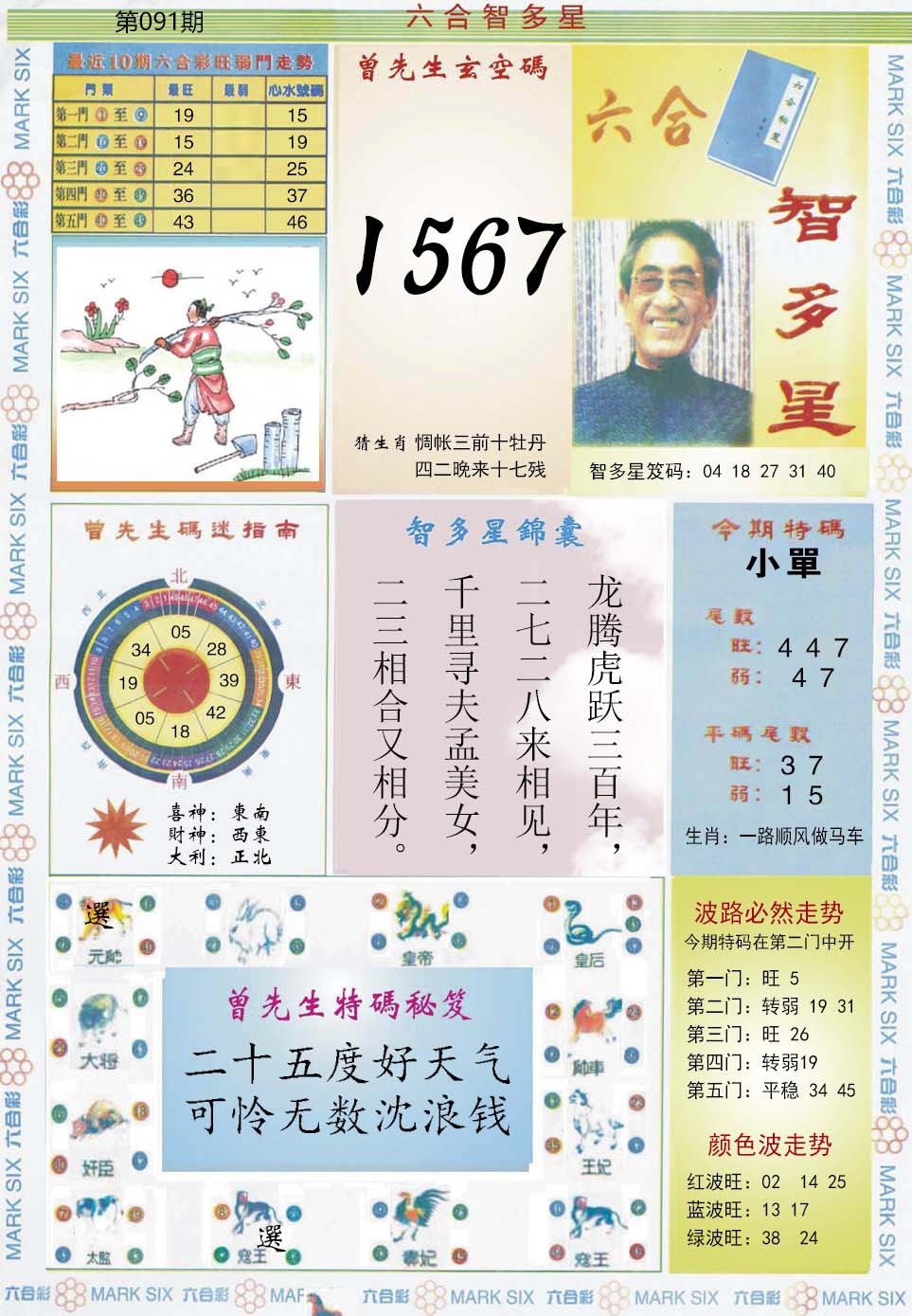六合彩091期六合智多星