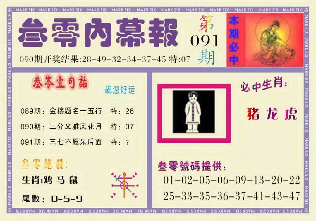 六合彩091期叁零内幕报