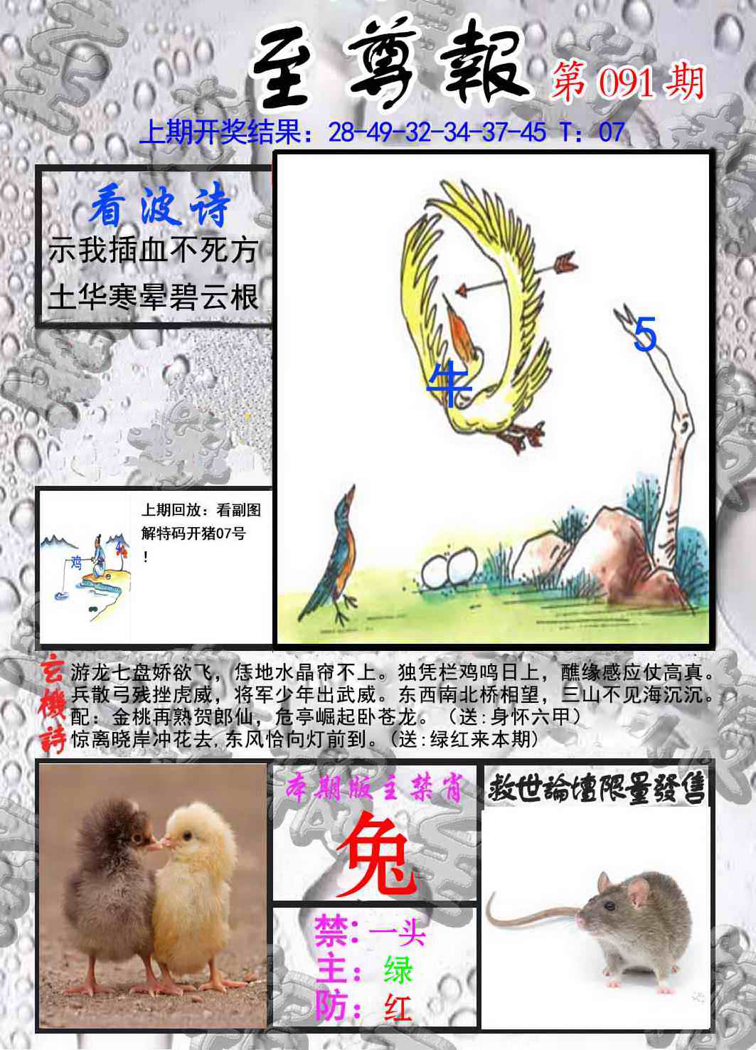 六合彩091期至尊报