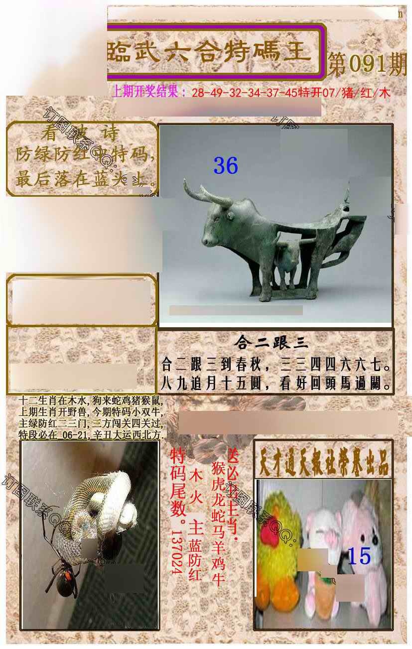 六合彩091期临武六合特码王