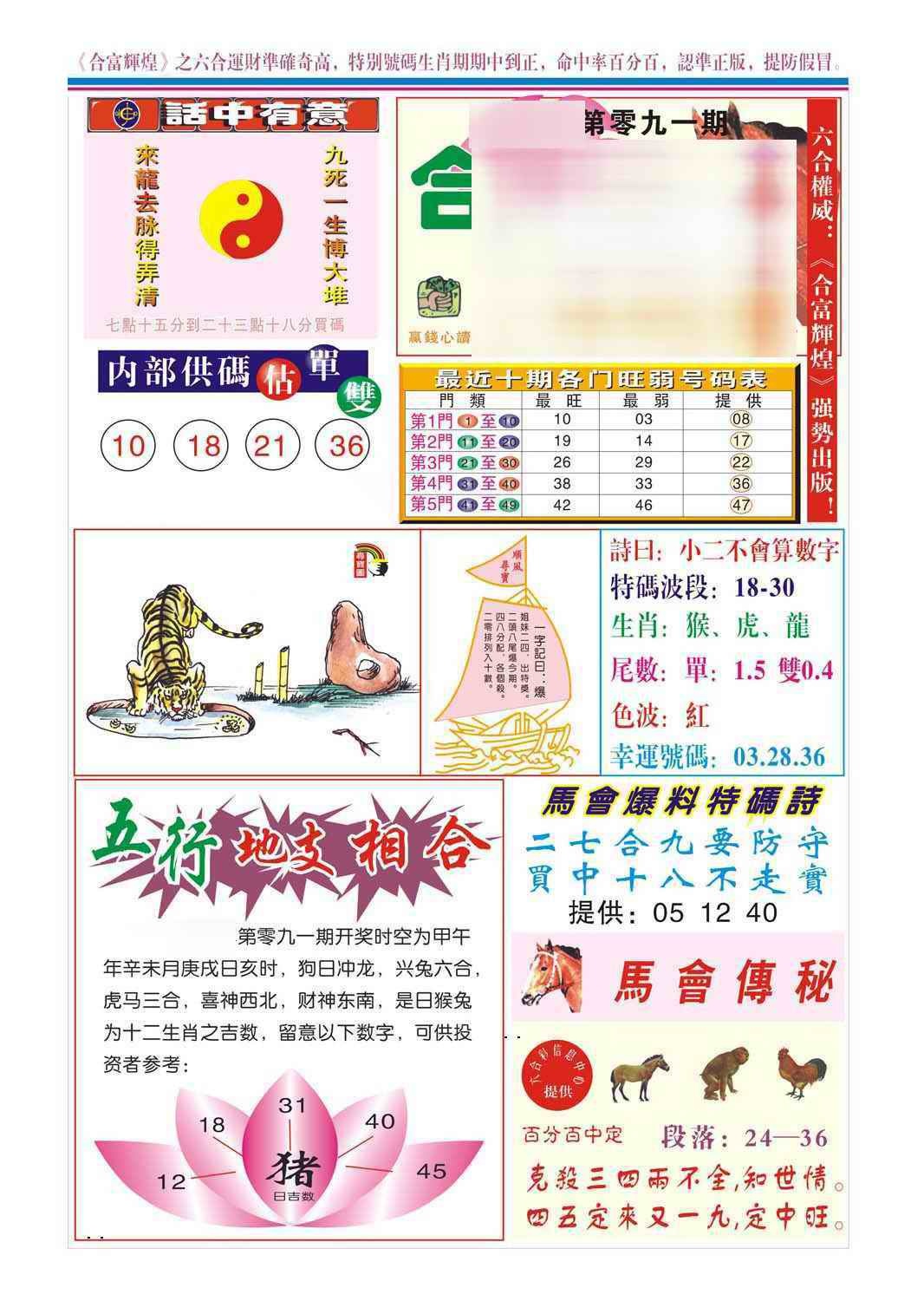 六合彩091期合富辉煌(新图)