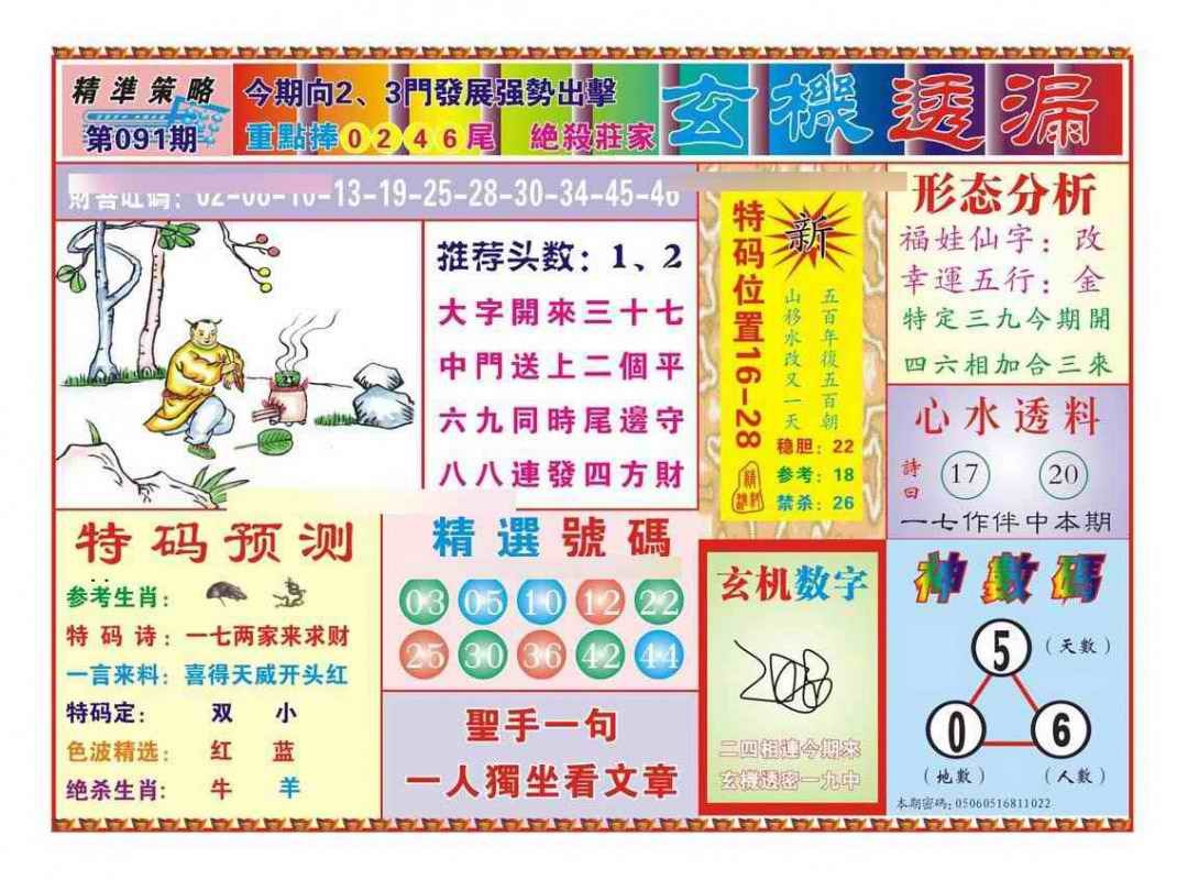 六合彩091期玄机透漏（新图）