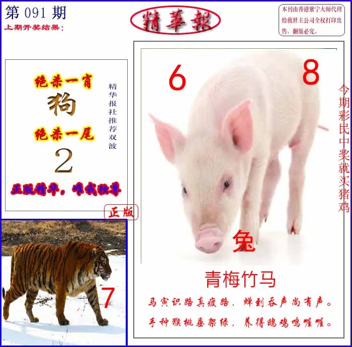 六合彩091期新精华报报